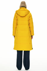 Knee Length Thickened Down Jacket - Orolay, #color_Old Gold