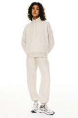 Oversized Half Zip Sweatshirts - Orolay, #color_Beige