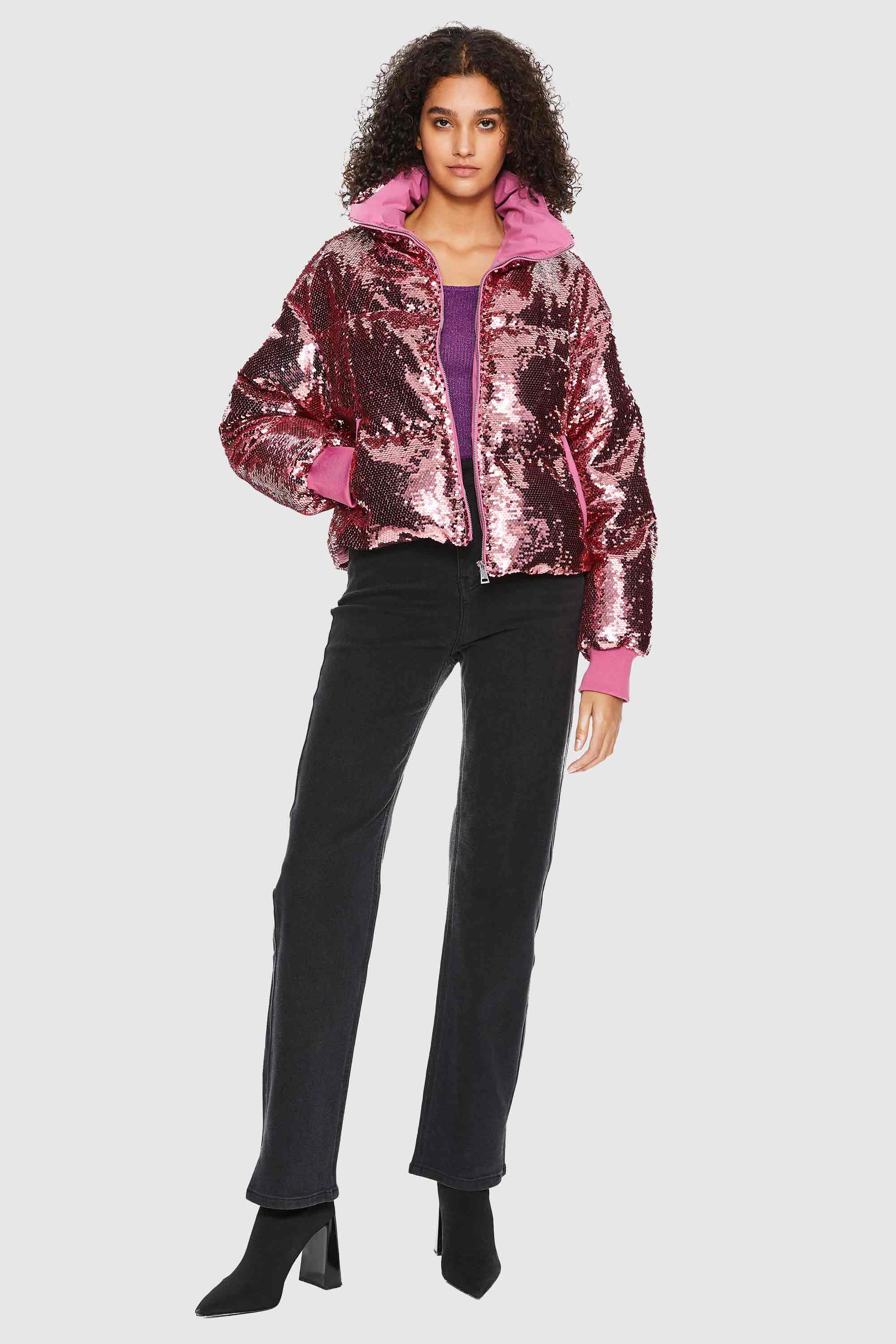 LBECLEY Plus Size Light Jackets Women Sequins Sequin Jacket Casual Long  Sleeve Glitter Party Shiny Lapel Coat Rave Outerwear Rigid Heated Coat Hot  Pink M - Walmart.com