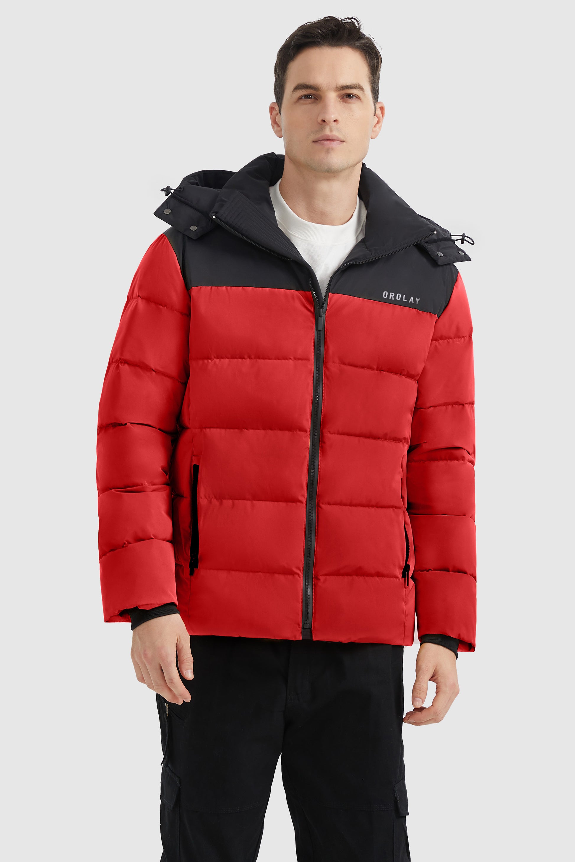 Orolay Men's Puffer Warm Jacket Winter Full-Zip Windproof Coat