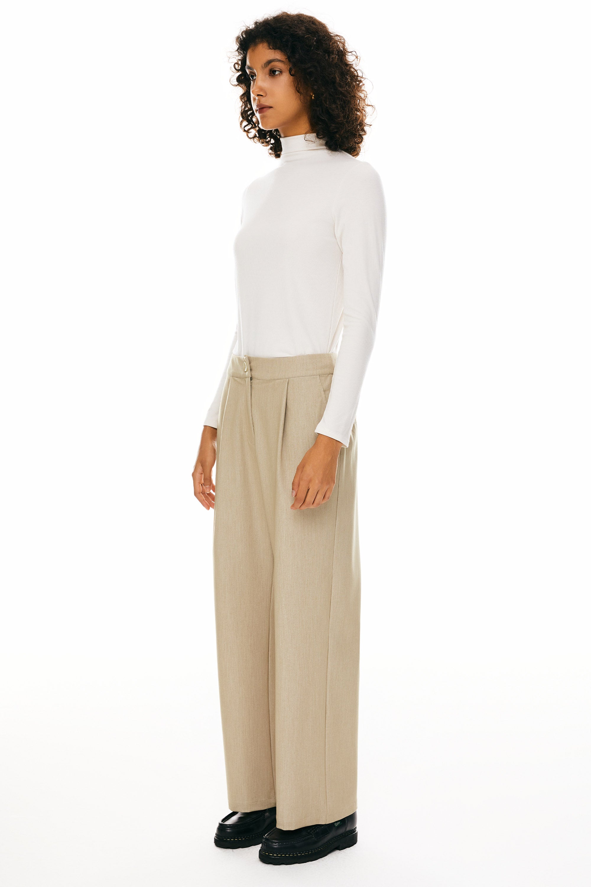 Straight Leg Dress Pants - Orolay, #color_Khaki