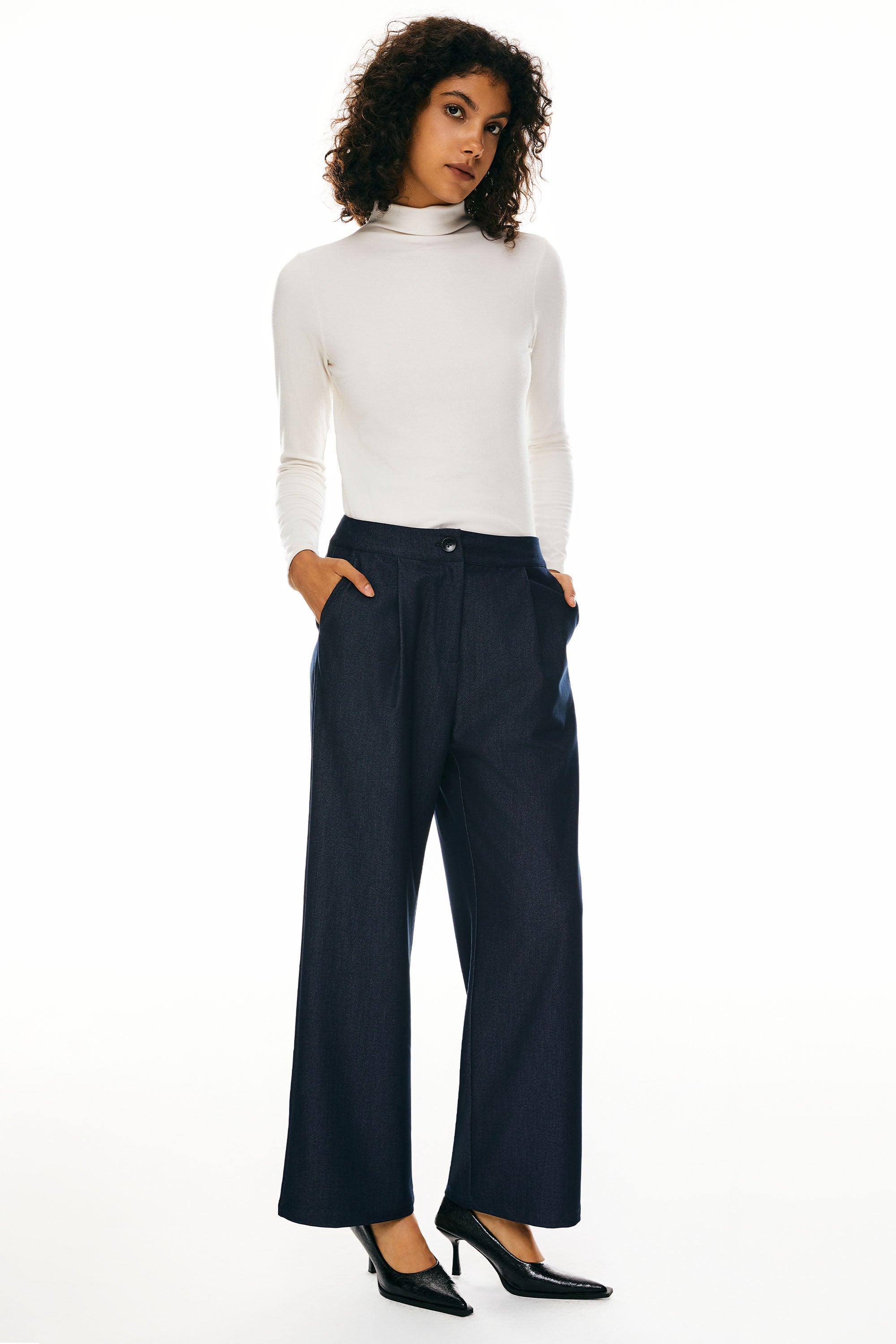 Straight Leg Dress Pants - Orolay, #color_Beacon Blue