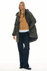 Orolay-Zipper Winter Thickened Puffer Coat-#color_Sea Turtle