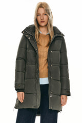 Orolay-Zipper Winter Thickened Puffer Coat-#color_Sea Turtle