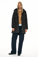 Orolay-Zipper Winter Thickened Puffer Coat-#color_Black