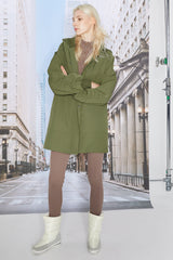 Hooded Drawstring Windbreaker - Orolay, #color_Peat Moss