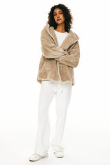 Hooded Sherpa Jacket - Orolay, #color_Khaki