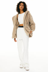 Hooded Sherpa Jacket - Orolay, #color_Khaki