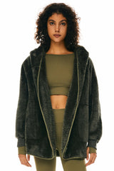 Hooded Sherpa Jacket - Orolay, #color_Chive