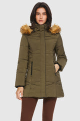 Insulated Jacket Zip - up Winter Coat - Orolay, #color_Breen