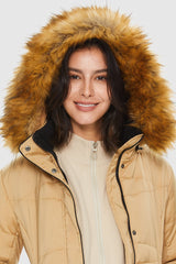 Insulated Jacket Zip - up Winter Coat - Orolay, #color_Sand