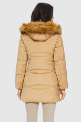 Insulated Jacket Zip - up Winter Coat - Orolay, #color_Sand