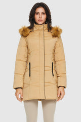 Insulated Jacket Zip - up Winter Coat - Orolay, #color_Sand