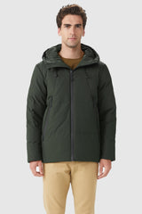 Insulated Warm Hooded Puffer Down Jacket - Orolay, #color_Rosin