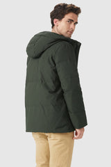 Insulated Warm Hooded Puffer Down Jacket - Orolay, #color_Rosin