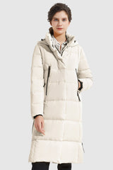 Knee Length Thickened Down Jacket - Orolay, #color_White