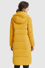 Knee Length Thickened Down Jacket - Orolay, #color_Old Gold