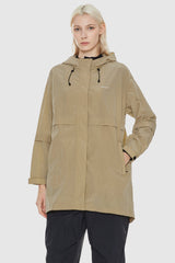 Lightweight Mid - length Hooded Windbreaker - Orolay, #color_Khaki