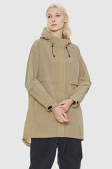 Lightweight Mid - length Hooded Windbreaker - Orolay, #color_Khaki