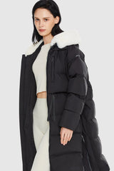 Long Winter Puffer Jacket - Orolay, #color_Black