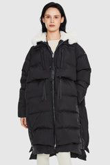 Long Winter Puffer Jacket - Orolay, #color_Black