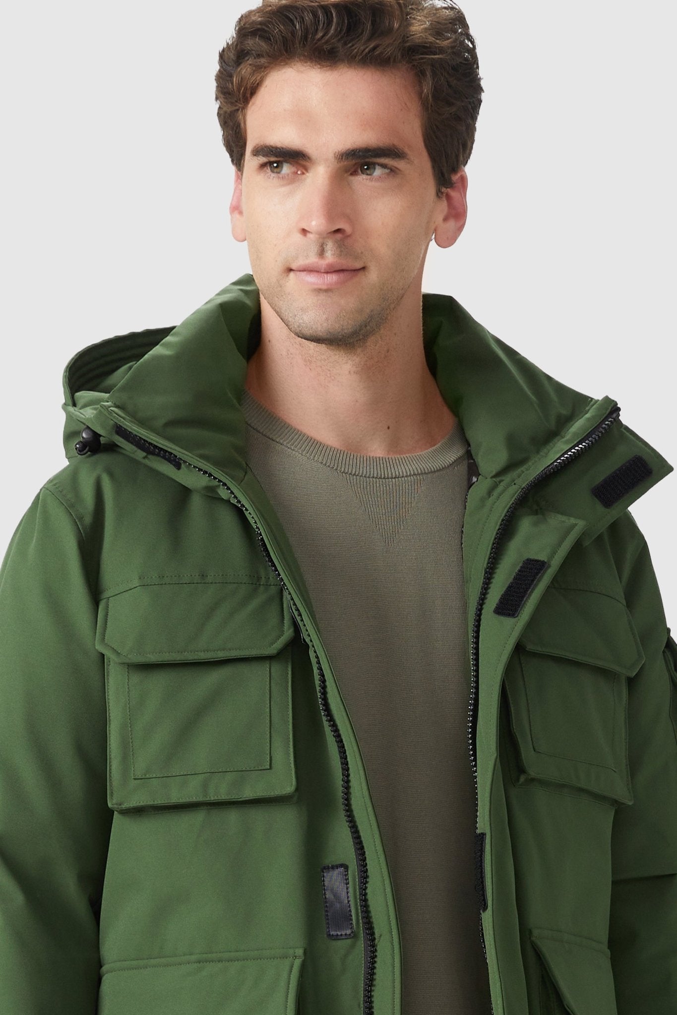 Multi - Pockets Warm Hooded Parka - Orolay, #color_Formal Garden