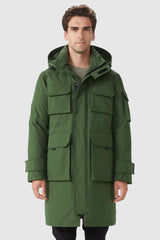 Multi - Pockets Warm Hooded Parka - Orolay, #color_Formal Garden