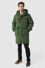 Multi - Pockets Warm Hooded Parka - Orolay, #color_Formal Garden