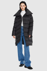 Oversized Collar Puffer Jacket - Orolay, #color_Black