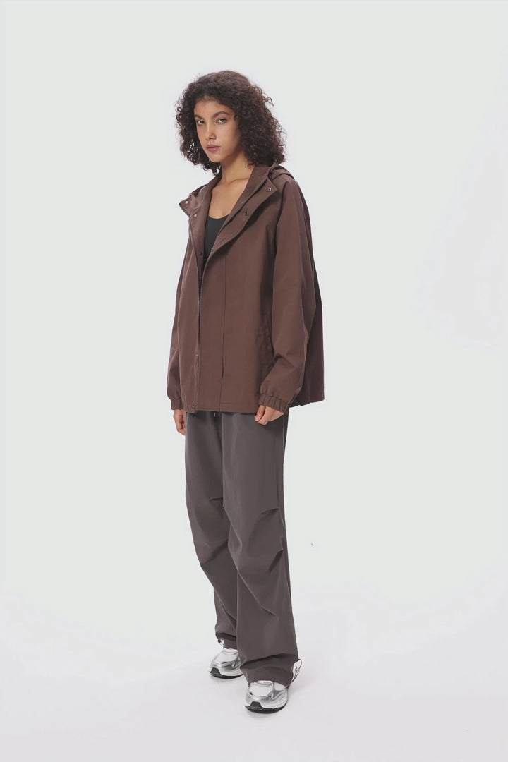 Video of Oversized Casual Jacket from Orolay - #Color_Umber,Charcoal