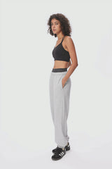 Video of Athletic Baggy Sweatpants from Orolay - #Color_Light Gray, Black