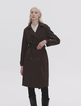 Orolay-Classic Double-Breasted Lapel Trench-#color_Moonstruck,Fudge,Sand