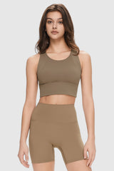 Image 1 of Wireless Racerback Sports Bras from Orolay - #color_Khaki