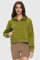 Image 2 of Half-Zip Sweatshirt from Orolay - #color_Peat Moss