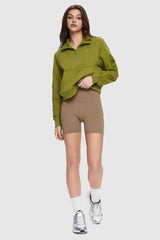 Image 1 of Half-Zip Sweatshirt from Orolay - #color_Peat Moss