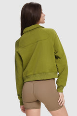 Image 4 of Half-Zip Sweatshirt from Orolay - #color_Peat Moss