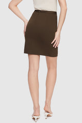 Image 4 of High Waist Pencil Skirt - #color_Emperador