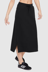 Image 2 of Causal High Waist Long Skirt - #color_Black