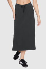 Image 1 of Causal High Waist Long Skirt - #color_Odyssey Gray