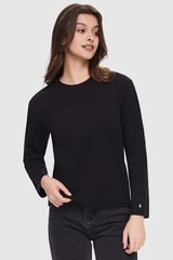 Image 1 of Crew Neck Long Sleeve Shirt from Orolay - #color_Black