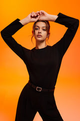 Image 5 of Crew Neck Long Sleeve Shirt from Orolay - #color_Black