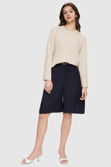 Image 2 of Crew Neck Long Sleeve Shirt from Orolay - #color_Beige