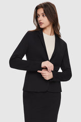 Image 3 of Casual Lightweight Blazer - #color_Black