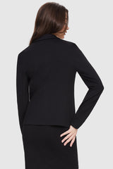 Image 4 of Casual Lightweight Blazer - #color_Black