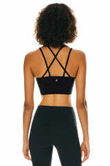 Image 3 of Criss Cross Padded Sports Bra from Orolay- #color_Black