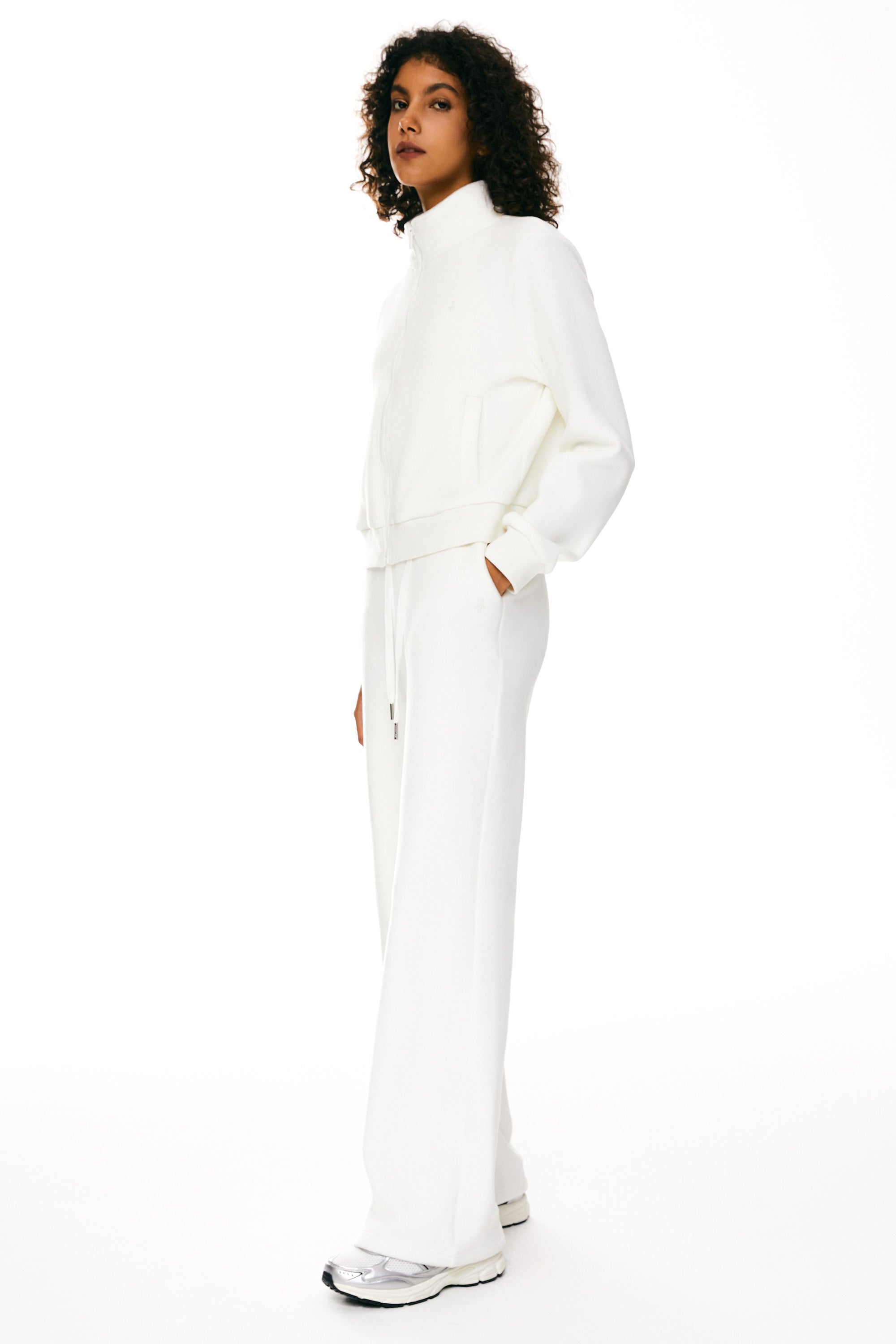 Fleece Lightweight Jacket - Orolay, #color_White
